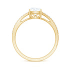 Rosec Jewels-Classic Cushion Cut Moissanite Solitaire Engagement Ring in Gold