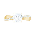 Rosec Jewels-Classic Cushion Cut Moissanite Solitaire Engagement Ring in Gold