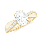 Rosec Jewels-Classic Oval Cut Moissanite Solitaire Engagement Ring in Gold