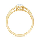 Rosec Jewels-Classic Oval Cut Moissanite Solitaire Engagement Ring in Gold