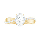 Rosec Jewels-Classic Oval Cut Moissanite Solitaire Engagement Ring in Gold