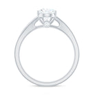 Rosec Jewels-Pear Shape Moissanite Solitaire Engagement Ring with Split Shank