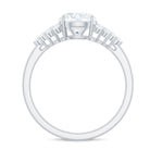 Rosec Jewels-Moissanite Solitaire Engagement Ring with Side Stones