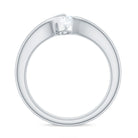 Rosec Jewels-Oval Cut Certified Moissanite Solitaire Bypass Ring in Gold