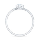 Rosec Jewels-Round Cut Moissanite Solitaire Bypass Promise Ring