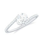 Rosec Jewels-Oval Cut Solitaire Moissanite Bypass Promise Ring