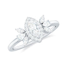 Rosec Jewels-Marquise Cut Moissanite Cluster Halo Engagement Ring