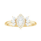 Rosec Jewels-Marquise Cut Moissanite Cluster Halo Engagement Ring