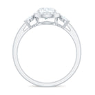 Rosec Jewels-Round Shape Moissanite Cluster Halo Engagement Ring