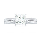 Rosec Jewels-Princess Cut Moissanite Solitaire Engagement Ring