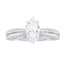 Rosec Jewels-Marquise Cut Moissanite Solitaire Engagement Ring