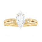 Rosec Jewels-Marquise Cut Moissanite Solitaire Engagement Ring