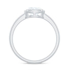 Rosec Jewels-Cushion Cut Moissanite Solitaire Promise Ring in Bezel Setting