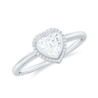 Rosec Jewels-Heart Shape Moissanite Solitaire Gold Engagement Ring in Bezel Setting