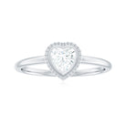 Rosec Jewels-Heart Shape Moissanite Solitaire Gold Engagement Ring in Bezel Setting