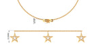 Elegant Cubic Zirconia Star Charm Chain Bracelet Zircon - ( AAAA ) - Quality - Rosec Jewels