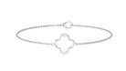 Elegant Cubic Zirconia Flower Chain Bracelet in Gold Zircon - ( AAAA ) - Quality - Rosec Jewels