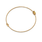 5 MM Princess Cut Citrine Solitaire Chain Bracelet Citrine - ( AAA ) - Quality - Rosec Jewels