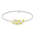 Marquise and Pear Cut Yellow Sapphire Leaf Chain Bracelet Yellow Sapphire - ( AAA ) - Quality - Rosec Jewels