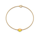 Princess Cut Yellow Sapphire Solitaire Chain Bracelet Yellow Sapphire - ( AAA ) - Quality - Rosec Jewels