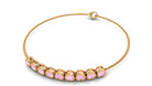 Milgrain Bezel Set Round Pink Sapphire Nine Stone Chain Bracelet Pink Sapphire - ( AAA ) - Quality - Rosec Jewels