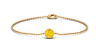 Bezel Set Yellow Sapphire Simple Solitaire Bracelet Yellow Sapphire - ( AAA ) - Quality - Rosec Jewels