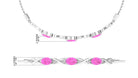 1.75 CT Oval Cut Pink Sapphire and Gold Infinity Link Bolo Bracelet for Women Pink Sapphire - ( AAA ) - Quality - Rosec Jewels