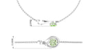 Simple Round Green Sapphire Infinity Chain Bracelet Green Sapphire - ( AAA ) - Quality - Rosec Jewels