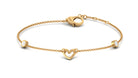 Bezel Set Diamond Heart Station Chain Bracelet Diamond - ( HI-SI ) - Color and Clarity - Rosec Jewels