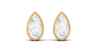 Solitaire 1/4 CT Pear Cut Diamond Stud Earrings Diamond - ( HI-SI ) - Color and Clarity - Rosec Jewels