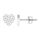 0.25 CT Natural Diamond Heart Stud Earrings in Gold Diamond - ( HI-SI ) - Color and Clarity - Rosec Jewels