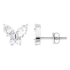 1/2 CT Minimal Real Diamond Butterfly Stud Earrings Diamond - ( HI-SI ) - Color and Clarity - Rosec Jewels