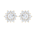 2.50 CT Halo Stud Earrings with Moissanite Moissanite - ( D-VS1 ) - Color and Clarity - Rosec Jewels