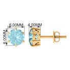 2.25 CT Sky Blue Topaz Solitaire Stud Earrings Sky Blue Topaz - ( AAA ) - Quality - Rosec Jewels