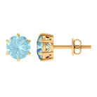 2.25 CT Sky Blue Topaz Solitaire Stud Earrings Sky Blue Topaz - ( AAA ) - Quality - Rosec Jewels