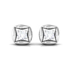 3/4 CT Minimal Stud Earrings for Women with Moissanite Moissanite - ( D-VS1 ) - Color and Clarity - Rosec Jewels