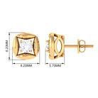 3/4 CT Minimal Stud Earrings for Women with Moissanite Moissanite - ( D-VS1 ) - Color and Clarity - Rosec Jewels