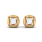 3/4 CT Minimal Stud Earrings for Women with Moissanite Moissanite - ( D-VS1 ) - Color and Clarity - Rosec Jewels