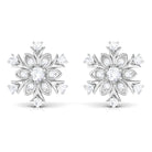 1/4 CT Certified Zircon Statement Snowflake Stud Earrings Zircon - ( AAAA ) - Quality - Rosec Jewels