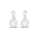 1.25 CT Minimal Zircon Infinity Stud Earrings in Gold Zircon - ( AAAA ) - Quality - Rosec Jewels