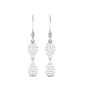 1/2 CT Round Cut Diamond Dangle Earrings in Gold Diamond - ( HI-SI ) - Color and Clarity - Rosec Jewels