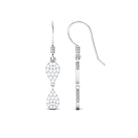 1/2 CT Round Cut Diamond Dangle Earrings in Gold Diamond - ( HI-SI ) - Color and Clarity - Rosec Jewels