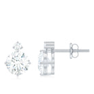 Simple Round Moissanite Solitaire Stud Earrings Moissanite - ( D-VS1 ) - Color and Clarity - Rosec Jewels