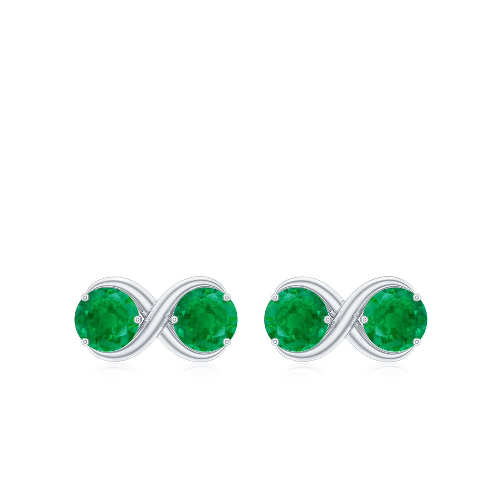 Simple hot sale emerald earrings