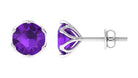 1.50 CT Martini Set Amethyst Solitaire Stud Earrings For Women Amethyst - ( AAA ) - Quality - Rosec Jewels