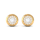 1/2 CT Simple Diamond Round Stud Earrings in Gold Diamond - ( HI-SI ) - Color and Clarity - Rosec Jewels