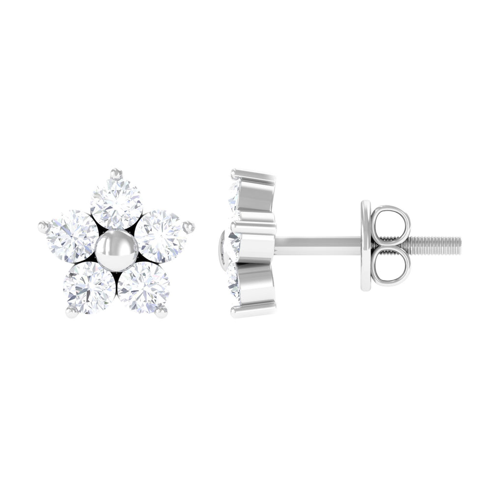 Simple sales diamond earrings