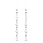 2.75 CT Pear and Round Cut Zircon Dangle Earrings Zircon - ( AAAA ) - Quality - Rosec Jewels