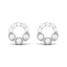 1 CT Certified Moissanite Designer Eternity Stud Earrings Moissanite - ( D-VS1 ) - Color and Clarity - Rosec Jewels