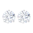 Solitaire Cubic Zirconia Stud Earrings in Prong Setting Zircon - ( AAAA ) - Quality - Rosec Jewels